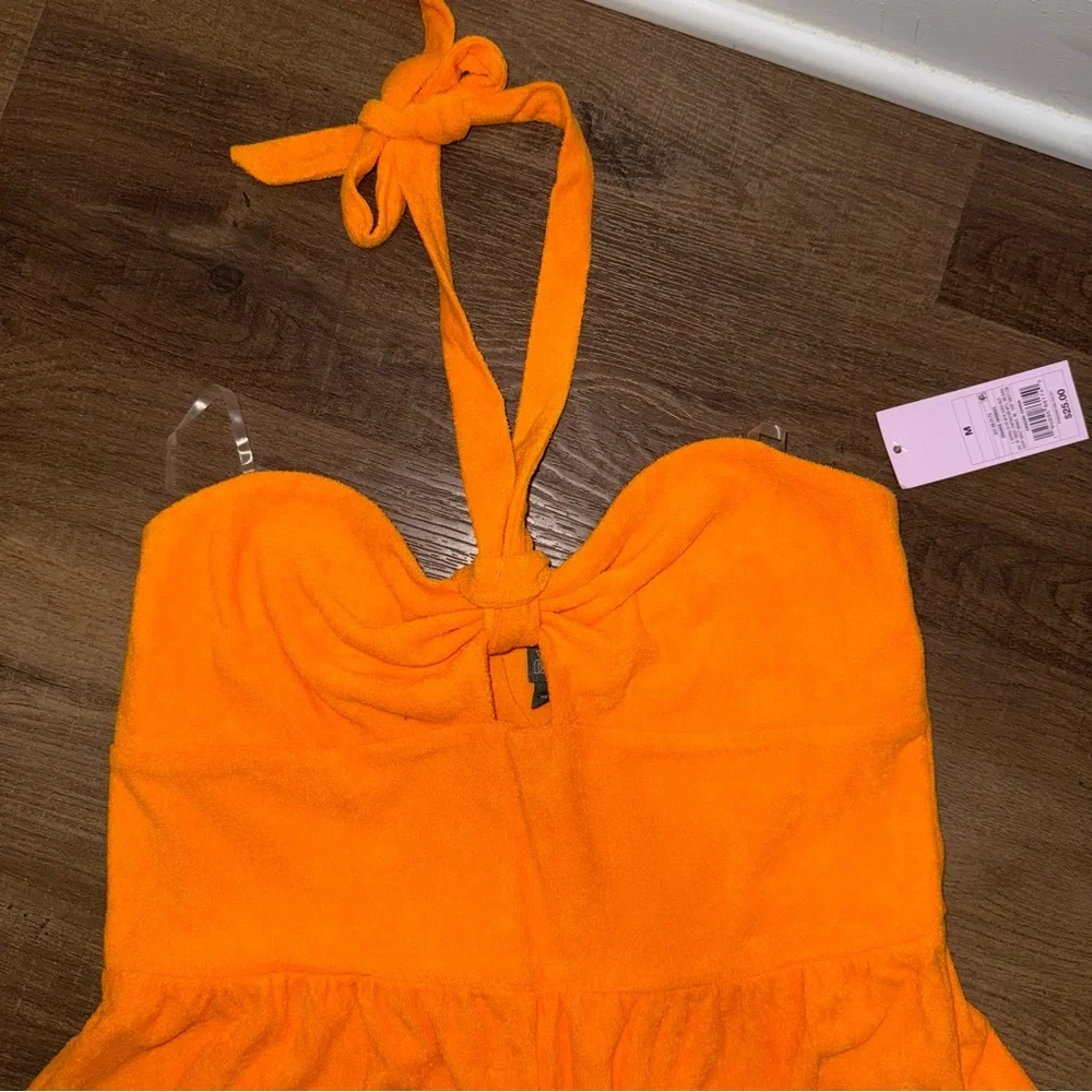 NWT Target Wild Fable Orange Terrycloth Convertible Swimsuit Coverup